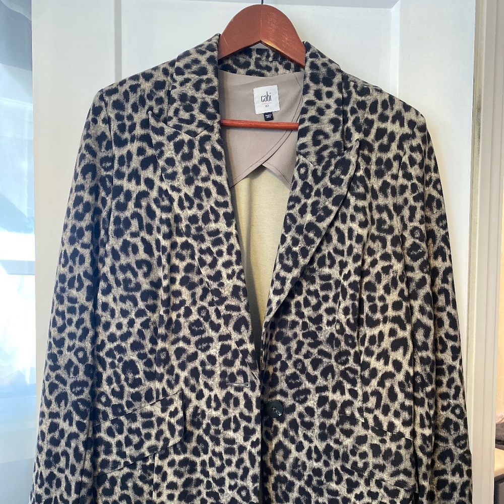 CAbi Leopard Print Blazer